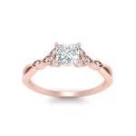 Load image into Gallery viewer, vintage-irish-knot-princess-cut-diamond-engagement-ring-in-rose-gold-FD124181PRR-NL-RG.jpg