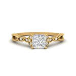 Load image into Gallery viewer, vintage-irish-knot-princess-cut-diamond-engagement-ring-in-yellow-gold-FD124181PRR-NL-YG.jpg