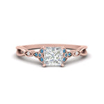 Load image into Gallery viewer, vintage-irish-knot-princess-cut-diamond-engagement-ring-with-blue-topaz-in-rose-gold-FD124181PRRGICBLTO-NL-RG.jpg