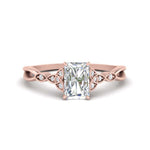 Load image into Gallery viewer, vintage-irish-knot-radiant-diamond-engagement-ring-in-rose-gold-FD124181RAR-NL-RG.jpg