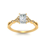 Load image into Gallery viewer, vintage-irish-knot-radiant-diamond-engagement-ring-in-yellow-gold-FD124181RAR-NL-YG.jpg