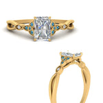 Load image into Gallery viewer, vintage-irish-knot-radiant-diamond-engagement-ring-with-blue-topaz-in-yellow-gold-FD124181RARGICBLTO-NL-YG.jpg