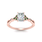 Load image into Gallery viewer, vintage-irish-knot-radiant-diamond-engagement-ring-with-emerald-in-rose-gold-FD124181RARGEMGR-NL-RG.jpg
