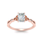 Load image into Gallery viewer, vintage-irish-knot-radiant-diamond-engagement-ring-with-orange-sapphire-in-rose-gold-FD124181RARGSAOR-NL-RG.jpg