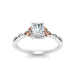 Load image into Gallery viewer, vintage-irish-knot-radiant-diamond-engagement-ring-with-orange-sapphire-in-white-gold-FD124181RARGSAOR-NL-WG.jpg