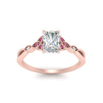 Load image into Gallery viewer, vintage-irish-knot-radiant-diamond-engagement-ring-with-pink-sapphire-in-rose-gold-FD124181RARGSADRPI-NL-RG.jpg