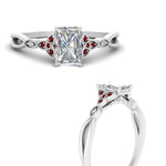 Load image into Gallery viewer, vintage-irish-knot-radiant-diamond-engagement-ring-with-ruby-in-white-gold-FD124181RARGRUDR-NL-WG.jpg