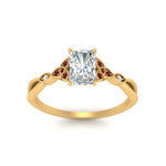 Load image into Gallery viewer, vintage-irish-knot-radiant-diamond-engagement-ring-with-ruby-in-yellow-gold-FD124181RARGRUDR-NL-YG.jpg