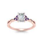 Load image into Gallery viewer, vintage-irish-knot-radiant-diamond-engagement-ring-with-sapphire-in-rose-gold-FD124181RARGSABL-NL-RG.jpg