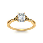 Load image into Gallery viewer, vintage-irish-knot-radiant-engagement-ring-with-black-diamond-in-yellow-gold-FD124181RARGBLACK-NL-YG.jpg