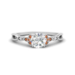Load image into Gallery viewer, vintage-irish-knot-round-diamond-engagement-ring-with-orange-sapphire-in-white-gold-FD124181RORGSAOR-NL-WG.jpg