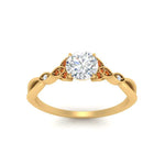 Load image into Gallery viewer, vintage-irish-knot-round-diamond-engagement-ring-with-orange-sapphire-in-yellow-gold-FD124181RORGSAOR-NL-YG.jpg