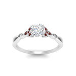 Load image into Gallery viewer, vintage-irish-knot-round-diamond-engagement-ring-with-ruby-in-white-gold-FD124181RORGRUDR-NL-WG.jpg