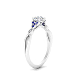 Load image into Gallery viewer, vintage-irish-knot-round-diamond-engagement-ring-with-sapphire-in-white-gold-FD124181RORGSABL-NL-WG.jpg