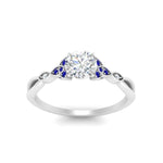 Load image into Gallery viewer, vintage-irish-knot-round-diamond-engagement-ring-with-sapphire-in-white-gold-FD124181RORGSABL-NL-WG.jpg