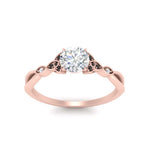 Load image into Gallery viewer, vintage-irish-knot-round-engagement-ring-with-black-diamond-in-rose-gold-FD124181RORGBLACK-NL-RG.jpg