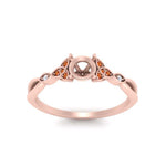 Load image into Gallery viewer, vintage-irish-knot-semi-mount-diamond-engagement-ring-with-orange-sapphire-in-rose-gold-FD124181SMRGSAOR-NL-RG.jpg