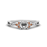 Load image into Gallery viewer, vintage-irish-knot-semi-mount-diamond-engagement-ring-with-orange-sapphire-in-white-gold-FD124181SMRGSAOR-NL-WG.jpg