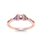 Load image into Gallery viewer, vintage-irish-knot-semi-mount-diamond-engagement-ring-with-purple-topaz-in-rose-gold-FD124181SMRGVITO-NL-RG.jpg