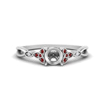 Load image into Gallery viewer, vintage-irish-knot-semi-mount-diamond-engagement-ring-with-ruby-in-white-gold-FD124181SMRGRUDR-NL-WG.jpg