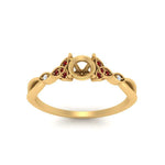 Load image into Gallery viewer, vintage-irish-knot-semi-mount-diamond-engagement-ring-with-ruby-in-yellow-gold-FD124181SMRGRUDR-NL-YG.jpg