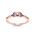 Load image into Gallery viewer, vintage-irish-knot-semi-mount-diamond-engagement-ring-with-sapphire-in-rose-gold-FD124181SMRGSABL-NL-RG.jpg