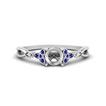 Load image into Gallery viewer, vintage-irish-knot-semi-mount-diamond-engagement-ring-with-sapphire-in-white-gold-FD124181SMRGSABL-NL-WG.jpg