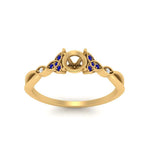 Load image into Gallery viewer, vintage-irish-knot-semi-mount-diamond-engagement-ring-with-sapphire-in-yellow-gold-FD124181SMRGSABL-NL-YG.jpg