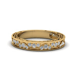 Load image into Gallery viewer, vintage-looking-pave-diamond-wedding-ring-for-women-in-14K-yellow-gold-FDENS3543B-NL-YG