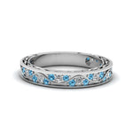 Load image into Gallery viewer, vintage-looking-pave-diamond-wedding-ring-for-women-with-ice-blue-topaz-in-18K-white-gold-FDENS3543BGICBLTO-NL-WG