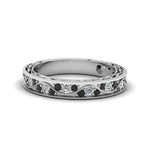 Load image into Gallery viewer, vintage-looking-pave-wedding-ring-for-women-with-black-diamond-in-950-Platinum-FDENS3543BGBLACK-NL-WG
