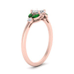 Load image into Gallery viewer, vintage-marquise-and-round-engagement-asscher-ring-with-emerald-in-rose-gold-FDENR635ASRGEMGRANGLE2-NL-RG.jpg?v=1765947989
