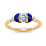 Load image into Gallery viewer, vintage-marquise-and-round-engagement-asscher-ring-with-sapphire-in-yellow-gold-FDENR635ASRGSABLANGLE5-NL-YG.jpg?v=1765947988