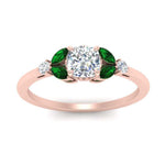 Load image into Gallery viewer, vintage-marquise-and-round-engagement-cushion-ring-with-emerald-in-rose-gold-FDENR635CURGEMGRANGLE5-NL-RG_2f173a0a-e189-4560-b03f-f18d30b8dd50.jpg?v=1765948101