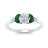 Load image into Gallery viewer, vintage-marquise-and-round-engagement-cushion-ring-with-emerald-in-white-gold-FDENR635CURGEMGRANGLE5-NL-WG.jpg?v=1765948000