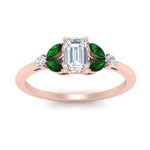 Load image into Gallery viewer, vintage-marquise-and-round-engagement-emerald-cut-ring-with-emerald-in-rose-gold-FDENR635EMRGEMGRANGLE5-NL-RG_a38104ec-b49e-4ef3-9503-8bda1ce8ae20.jpg?v=1765948107