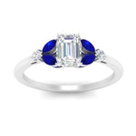 Load image into Gallery viewer, vintage-marquise-and-round-engagement-emerald-cut-ring-with-sapphire-in-white-gold-FDENR635EMRGSABLANGLE5-NL-WG_0674a9d1-2632-496a-bc2b-268ba2cc3f84.jpg?v=1765948107