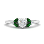 Load image into Gallery viewer, vintage-marquise-and-round-engagement-heart-ring-with-emerald-in-white-gold-FDENR635HTRGEMGR-NL-WG_d9a88eab-78e8-4a53-8932-5acdf91ca93b.jpg?v=1765948114