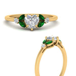 Load image into Gallery viewer, vintage-marquise-and-round-engagement-heart-ring-with-emerald-in-yellow-gold-FDENR635HTRGEMGRANGLE3-NL-YG_a42a1c38-b821-4273-9219-cd7899f03a2b.jpg?v=1765948114