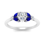 Load image into Gallery viewer, vintage-marquise-and-round-engagement-heart-ring-with-sapphire-in-white-gold-FDENR635HTRGSABLANGLE5-NL-WG_76ba8ec3-c4b4-477a-8a77-fc54534f016d.jpg?v=1765948114