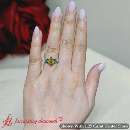 vintage-marquise-and-round-engagement-marquise-ring-with-emerald-in-white-gold-FDENR11829-1