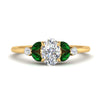 Load image into Gallery viewer, vintage-marquise-and-round-engagement-oval-ring-with-emerald-in-yellow-gold-FDENR635OVRGEMGR-NL-YG.jpg?v=1765948042