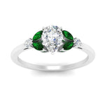 Load image into Gallery viewer, vintage-marquise-and-round-engagement-pear-ring-with-emerald-in-white-gold-FDENR635PERGEMGRANGLE5-NL-WG_3ca5ab18-a6f5-4f9f-b069-e1ee252689cd.jpg?v=1765948132