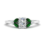 Load image into Gallery viewer, vintage-marquise-and-round-engagement-radiant-ring-with-emerald-in-white-gold-FDENR635RARGEMGR-NL-WG_8e7e04f3-ace3-430d-9517-2cf7dde21be7.jpg?v=1765948144