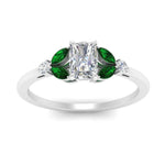 Load image into Gallery viewer, vintage-marquise-and-round-engagement-radiant-ring-with-emerald-in-white-gold-FDENR635RARGEMGRANGLE5-NL-WG_8e222038-7f48-4a41-bcdf-2eac26869079.jpg?v=1765948144