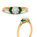 Load image into Gallery viewer, vintage-marquise-and-round-engagement-round-ring-with-emerald-in-yellow-gold-FDENR635RORGEMGRANGLE3-NL-YG_1bb65b62-f7dd-457d-8f6e-65580a432e78.jpg?v=1765948150