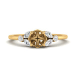 Load image into Gallery viewer, vintage-marquise-and-round-engagement-semi-mount-in-yellow-gold-FDENR635SMR-NL-YG