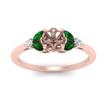 Load image into Gallery viewer, vintage-marquise-and-round-engagement-semi-mount-with-emerald-in-rose-gold-FDENR635SMRGEMGRANGLE5-NL-RG