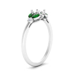 Load image into Gallery viewer, vintage-marquise-and-round-engagement-semi-mount-with-emerald-in-white-gold-FDENR635SMRGEMGRANGLE2-NL-WG