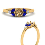 Load image into Gallery viewer, vintage-marquise-and-round-engagement-semi-mount-with-sapphire-in-yellow-gold-FDENR635SMRGSABLANGLE3-NL-YG